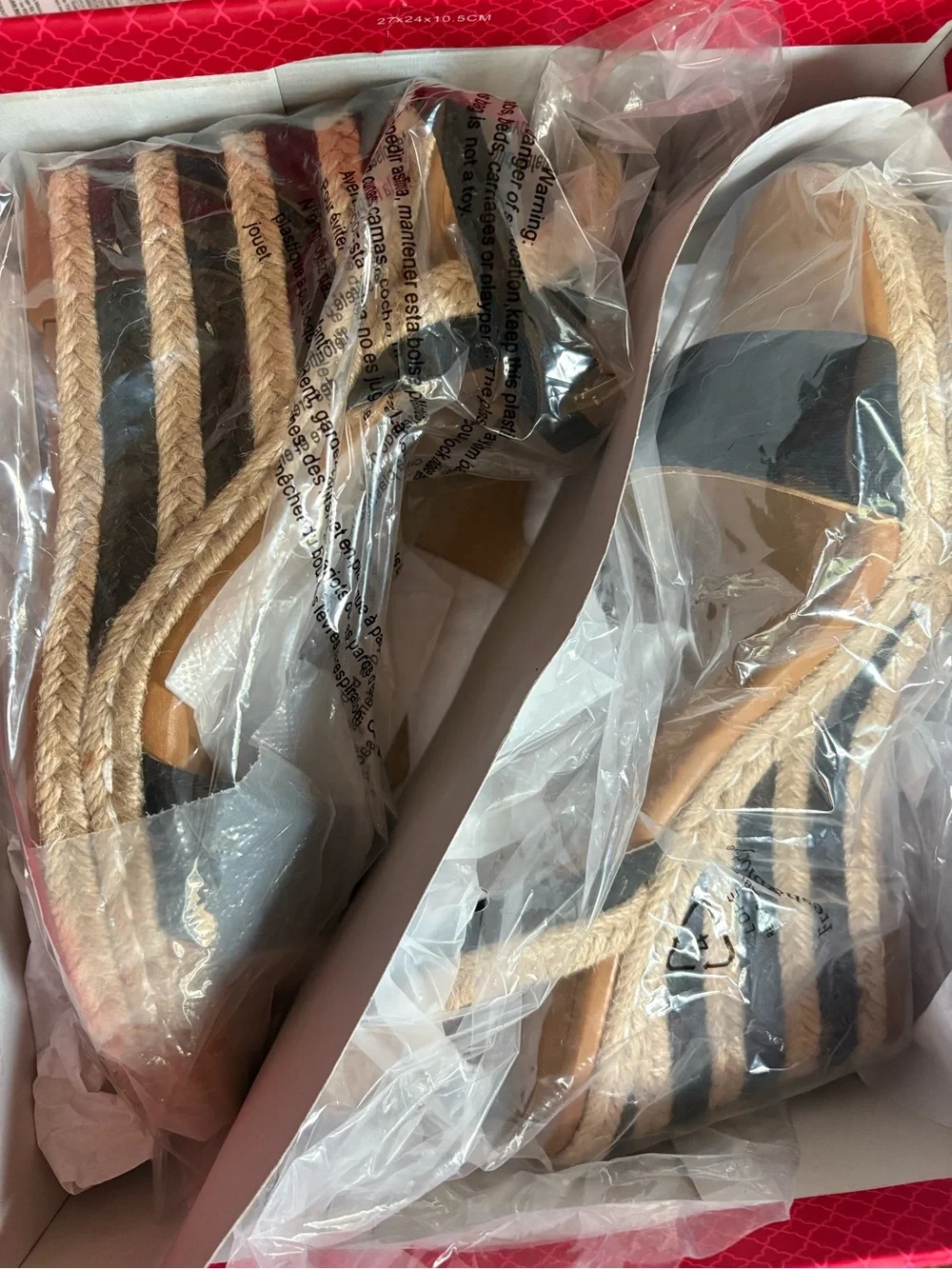 Kelly & Katie Black Espadrille Wedge Sandals with Ankle Strap